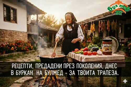 Домашна Едросмляна Лютеница /560 гр./ БУЛМЕД по Традиционна Рецепта на Баба