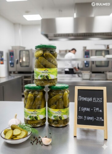 Стек Кисели Краставички БУЛМЕД (4 бр. x 1.600 кг) – ПРОМОЦИЯ с 13,25% Отстъпка